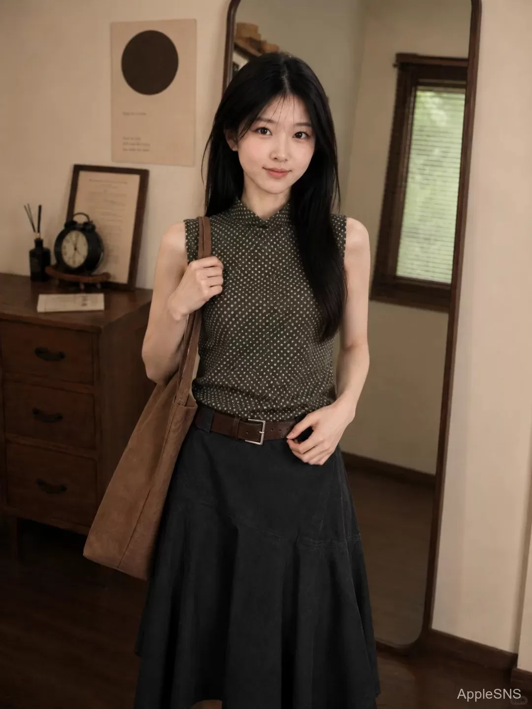 上班前照了下镜子，突然觉得这套很有感觉！